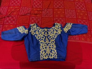 Embroidered royal Blue Blouse