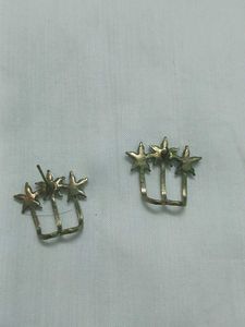 Hand &amp; Rhinestone Circle Earrings