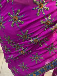 Zari Embroidery With Stone Sitira Hand Work