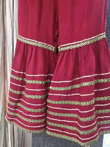 Maroon Palazzo sharara