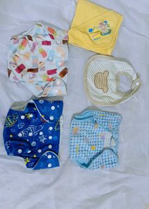 Cloth Diapers (Set of 2)&amp;1 extra leak proof diaper