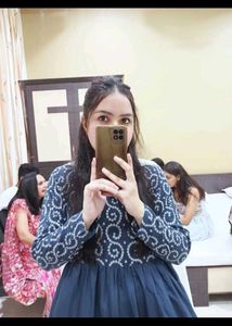 Blue Printed Kurta Set