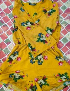 Floral Yellow Romper