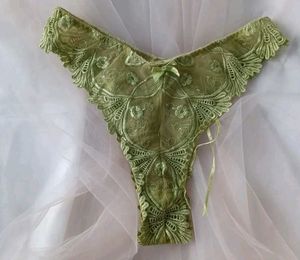 Green Lace Thong