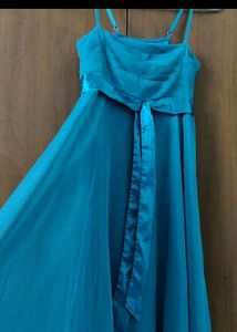 Beautiful Sky Blue Colour Short Dress . With Freeb
