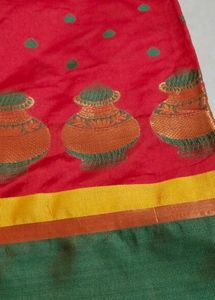 Red & Green Saree