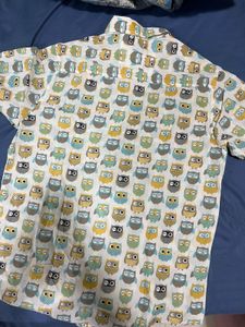 Quriky Owl Print Night suit Combo