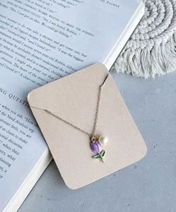 Tulip &amp; Pearl Gold Necklace