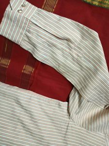 GoldenBeezeColor FullSleeves Polyester Shirt-UsedO