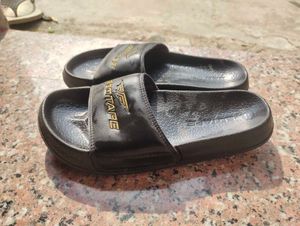 black comfortable sliders