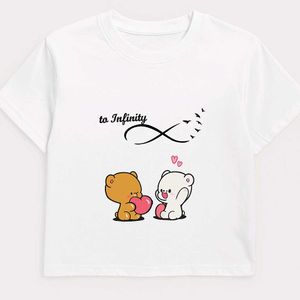 Cute Mocha Bear Graphic Crop Tee