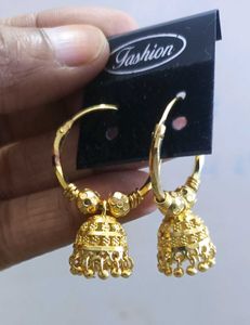 Bali Jhumki Golden Color Earring