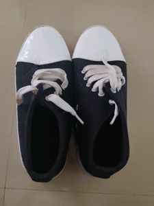 Stylish Black & White Sneakers