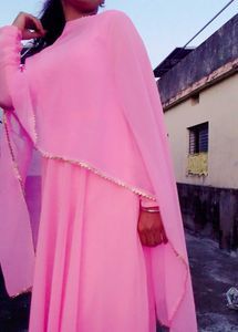 Elegant Pink Ethnic Gown