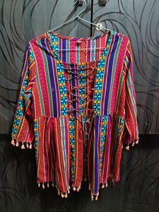 Multicolored Tropical Floral Printed Top