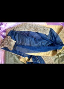 Combo Of yellow &amp; Blue Saree