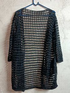 Stylish Women&#39;s Crochet Open Shrug Black 🖤