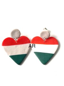 Tricolour Heart Earring