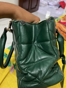 Prada master copy Green Quilted Handbag