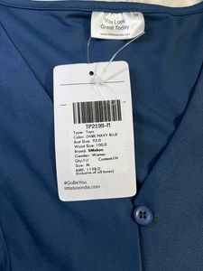 littleboxindia Blue Button-Down Top