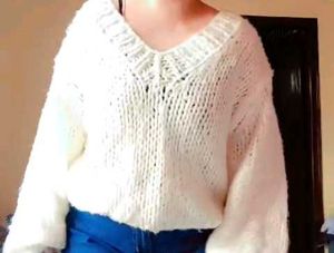 Cozy White Knit Sweater