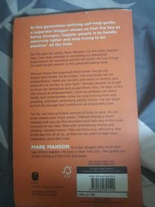 The Subtle Art Of Not Giving A f*ck By Mark Manson