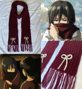 Mikasa Crochet Red Scarf