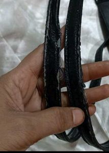 Guess Black Patent Tote Bag