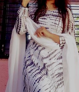 Tie-Dye Long Sleeve Kurta Set