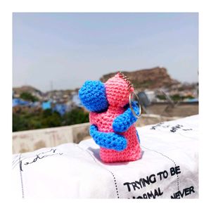 &#34;Forever Hug – Crochet Couple Keychain&#34;