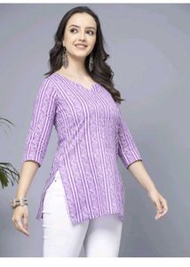 Printed pure cotton straight kurti