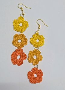 Yellow Mustard Orange Earrings