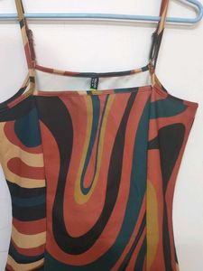 Swirl Print Mini Dress
