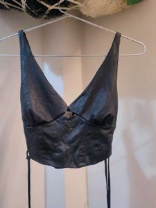 Bershka Snakeskin Corset Top