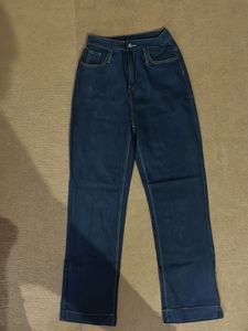Streetwear Denim Casual Navy Blue Jeans For Womem