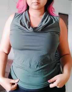 Stylish Sleeveless Cowl Neck Top