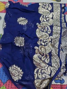 Georgette Saree With Blouse Same Blous