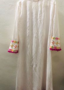 Embroidered White Kurta Top