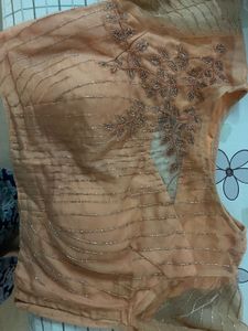 Peach Embellished Blouse