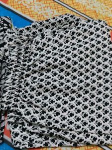 Black &amp; White Printed Suit