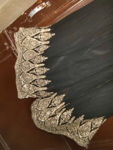 Women Black Party Wear Embroiday PlaZzo