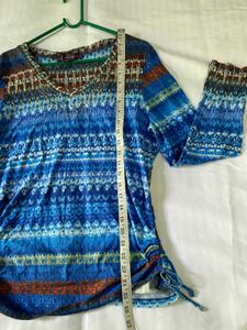 Patterned Long Sleeve Top 36-40 Stretchy
