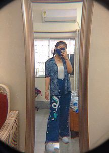 Blue Leopard Print Overshirt