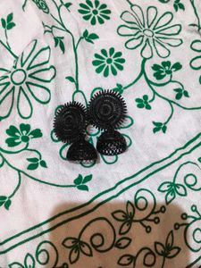Black Jhumka Earrings