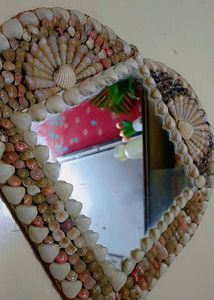 Handcrafted Sea 🐚 Shell heart-shaped Mirror