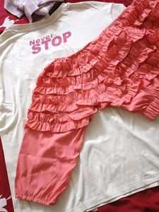 Cute Pink Off shoulder  Crop Top