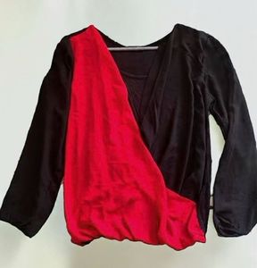 Chic Red &amp; Black Top