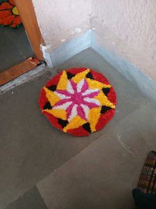 Colorful Floral Rangoli Mat🎆