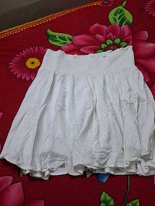 White Mini Skirt..branded