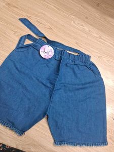 Cute Denim Romper Shorts